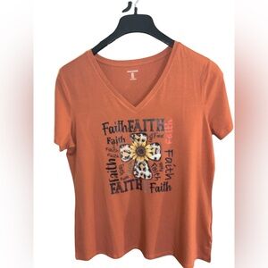 SO&SEWS Christian Graphic Tee “FAITH” on Amazon Essentials Tee